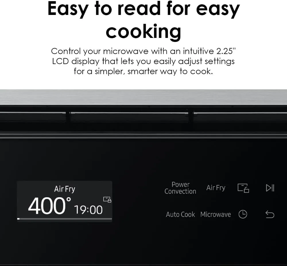 1.2 Cu. Ft Convection Air Fry, Black Glass, MC12DB8700CKAA Countertop Microwave