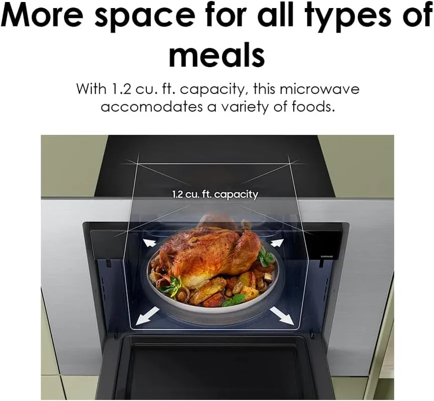 1.2 Cu. Ft Convection Air Fry, Black Glass, MC12DB8700CKAA Countertop Microwave