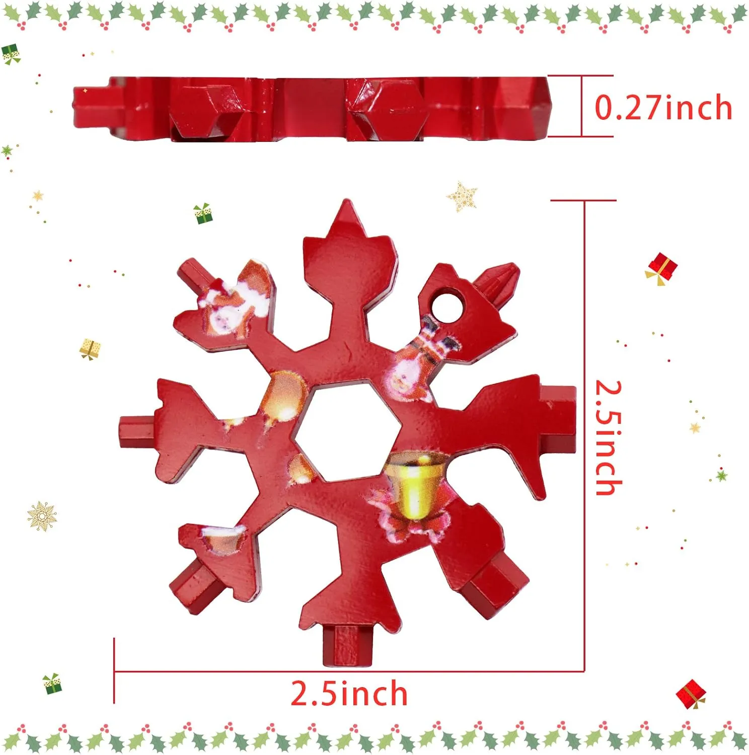 18-in-1 Multitool, 3 Pack Stainless Steel Snowflake Tool, Star Tool Wrench Bottle Opener - Best Christmas Gifts