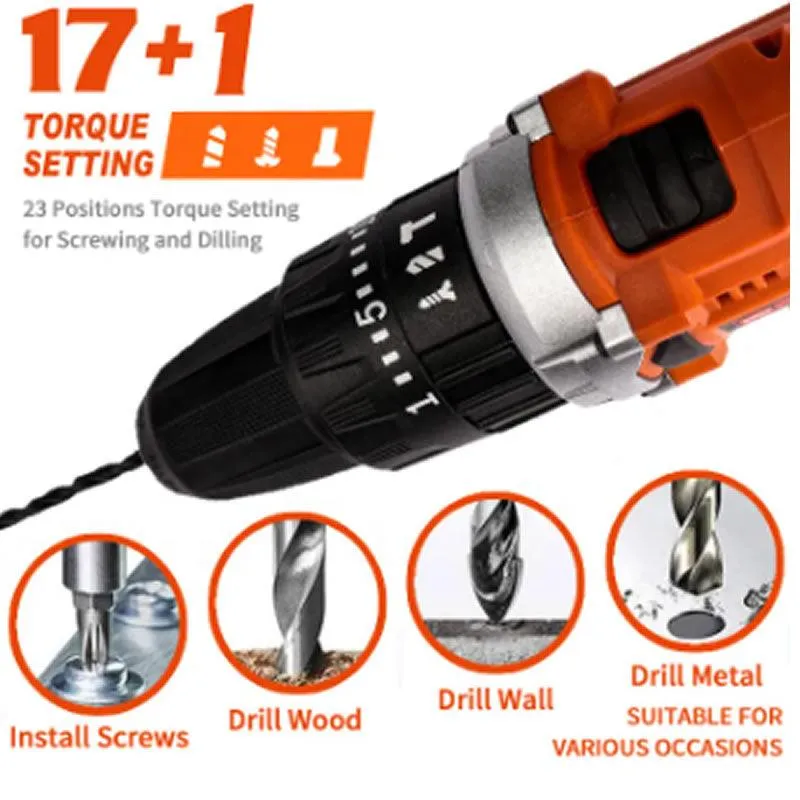 20V Cordless Screwdriver Tool Drill Machine Js015-004