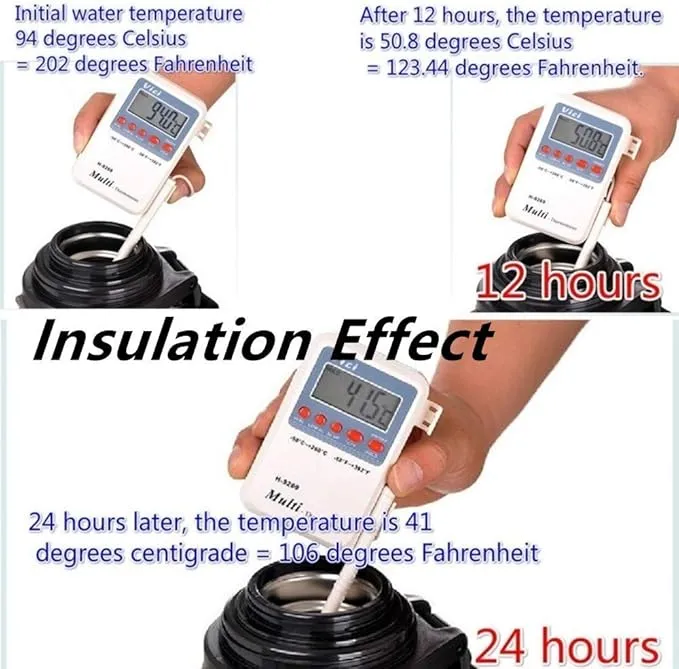 2L Stainless Steel Thermal Vacuum Travel Insulated Bottle Giant Flask for Hot and Cold Drinks