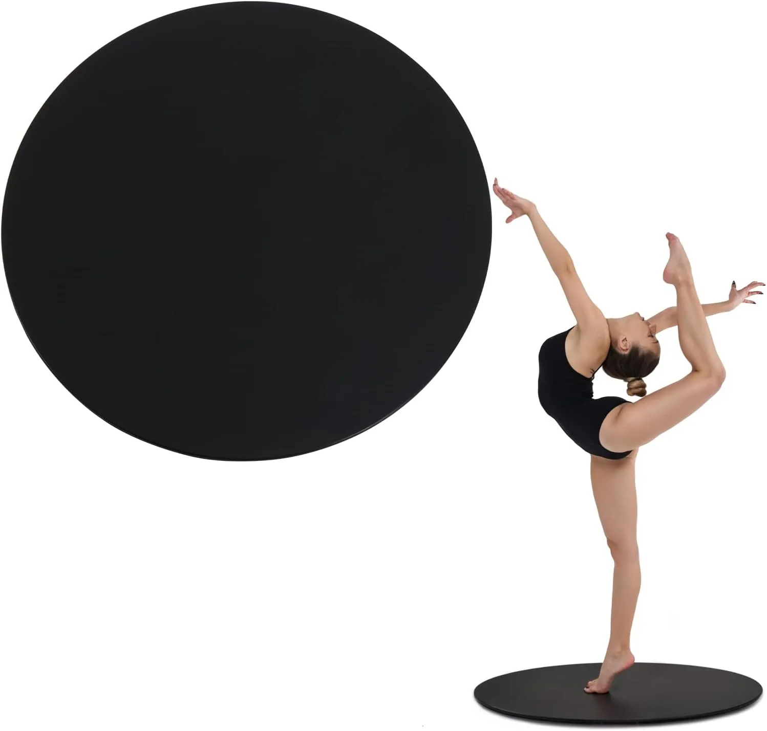 31inch Portable Dance Floor, Ballet Training Equipment, Tap Dance Floor, Turning Boards for Dancers & Figure Skating Practice Mat, Tap Board for Tap Dancing, Practice Pirouette, Black