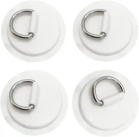 4 Pieces White Pad/Patch D Rings for PVC