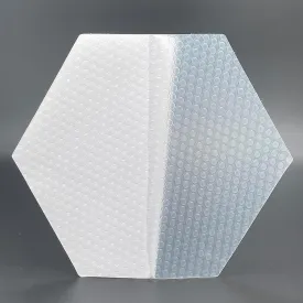 AQUBONA Hexagonal Clear Surf Traction Pad Semi Clear Deck Pad for Surfboard
