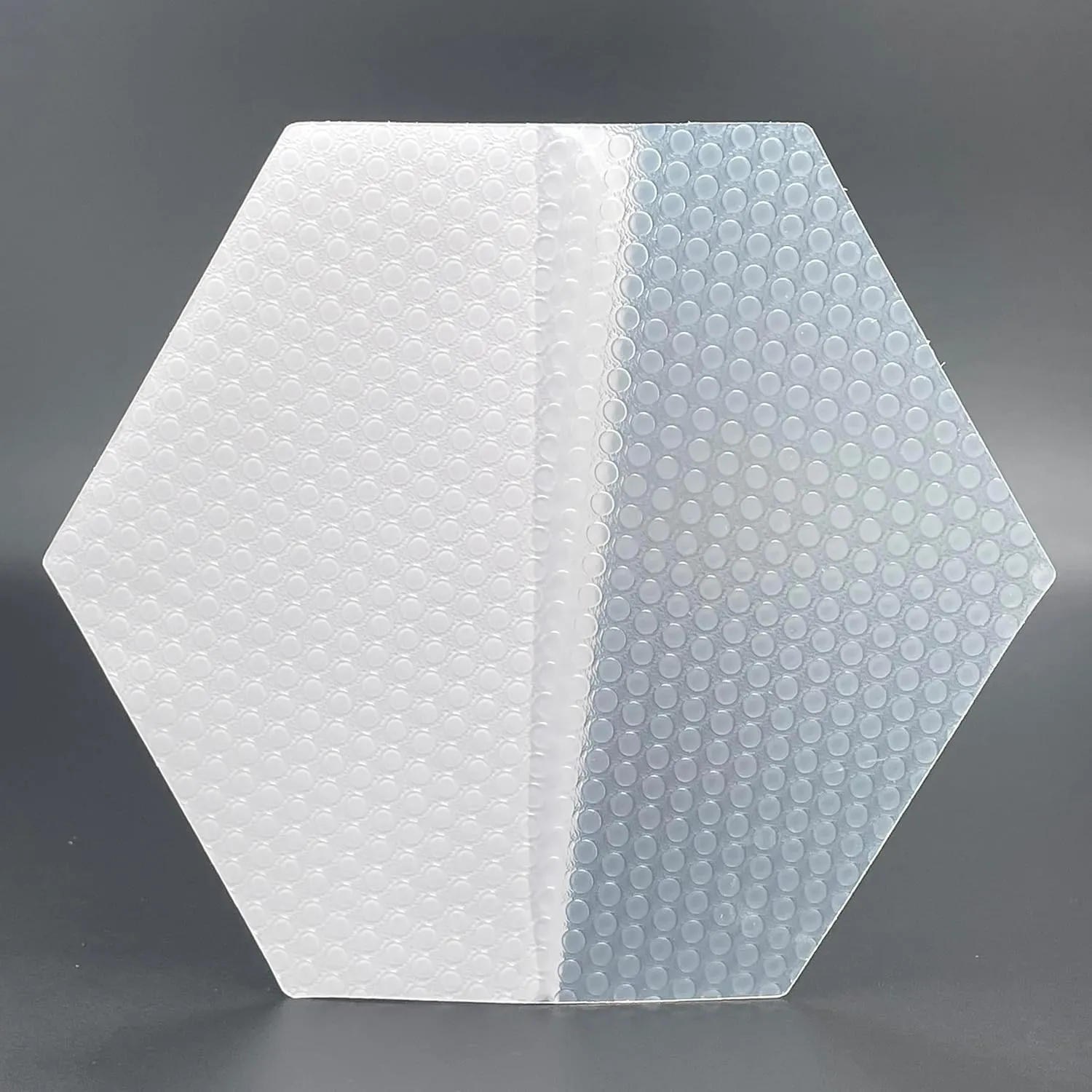AQUBONA Hexagonal Clear Surf Traction Pad Semi Clear Deck Pad for Surfboard