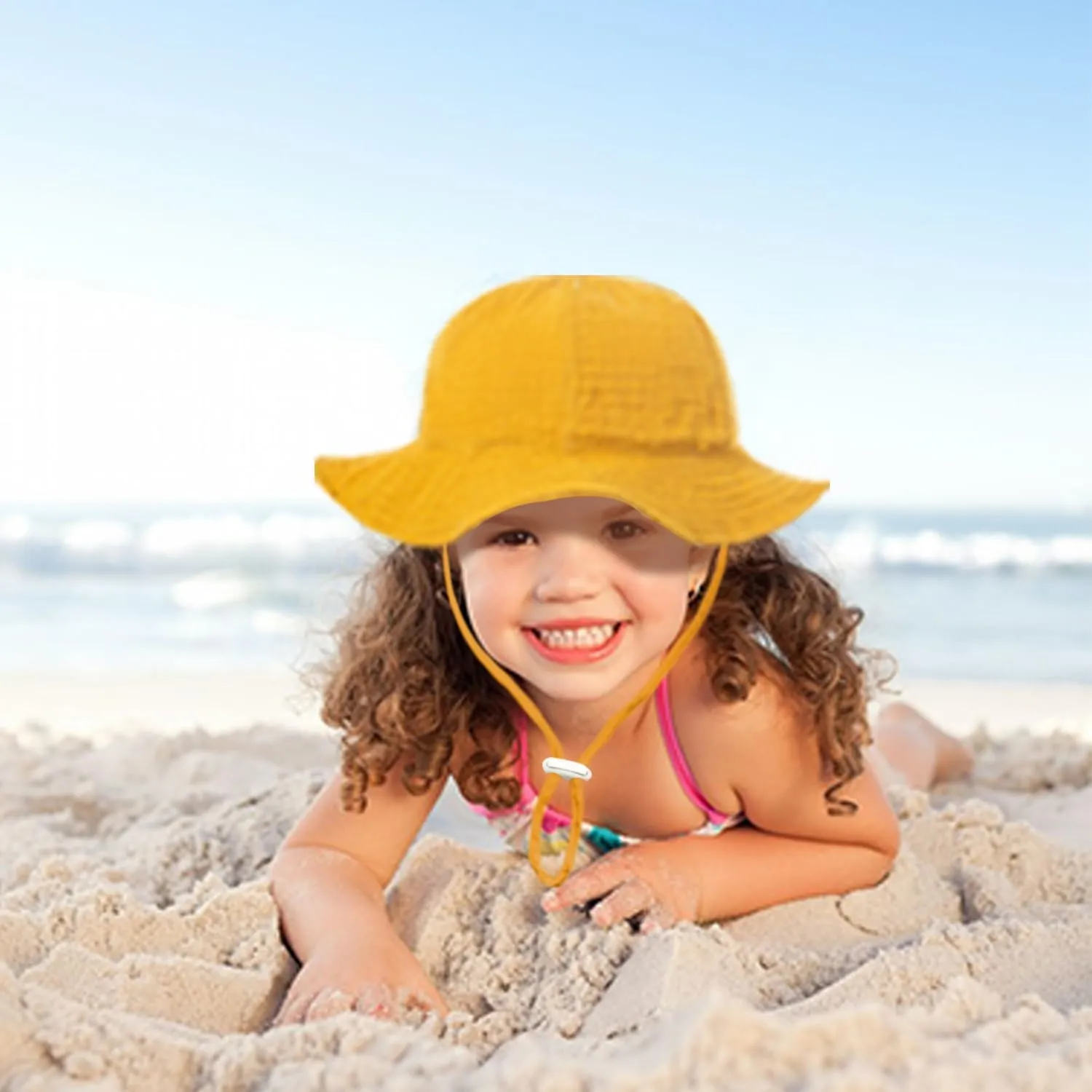 Baby Sun Hat Toddler Infant Cap Kid Beach Hats Swimsuit with UPF 50  Protective Sunscreen Newborn Bucket Hat for Boys Girls