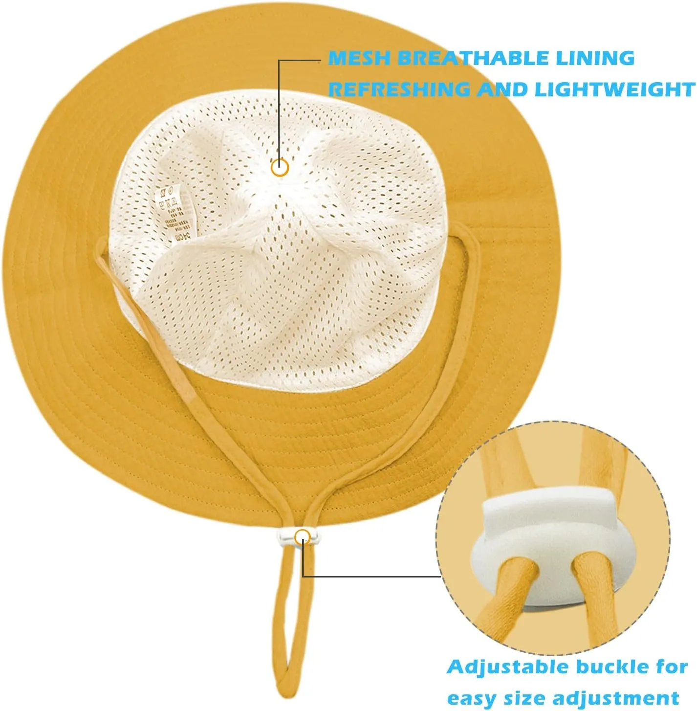 Baby Sun Hat Toddler Infant Cap Kid Beach Hats Swimsuit with UPF 50  Protective Sunscreen Newborn Bucket Hat for Boys Girls