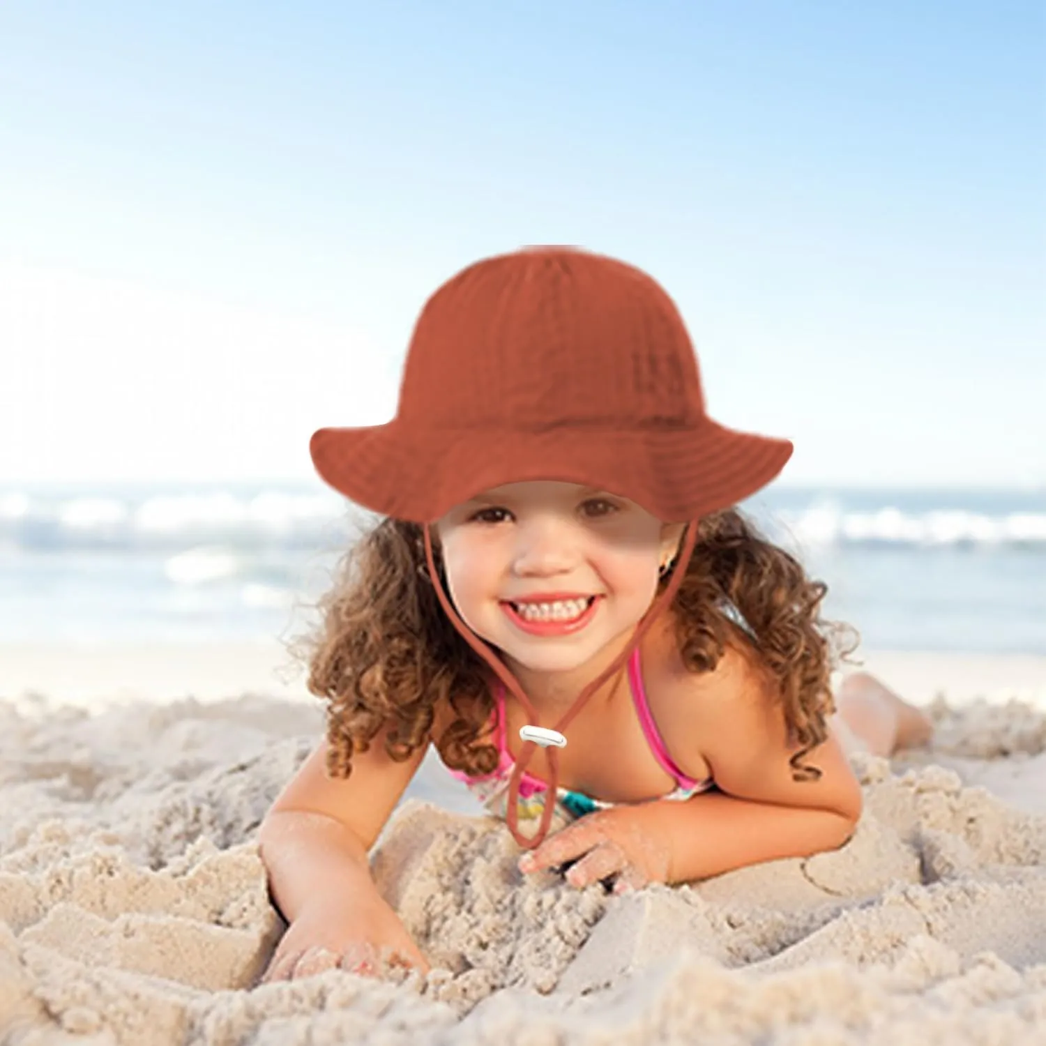 Baby Sun Hat Toddler Infant Cap Kid Beach Hats Swimsuit with UPF 50  Protective Sunscreen Newborn Bucket Hat for Boys Girls