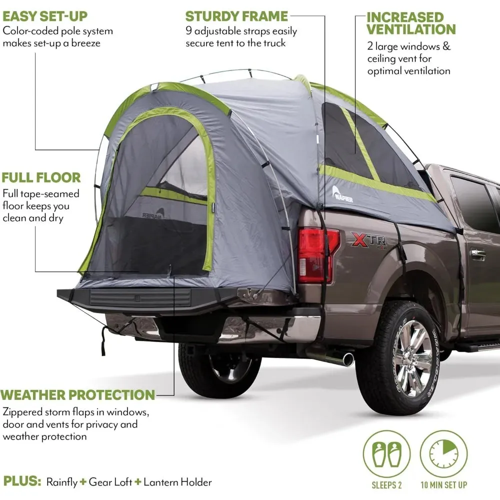 Backroadz Truck Bed with Waterproof Material Coating, Comfortable and Spacious 2 Person Camping Tent, Compact