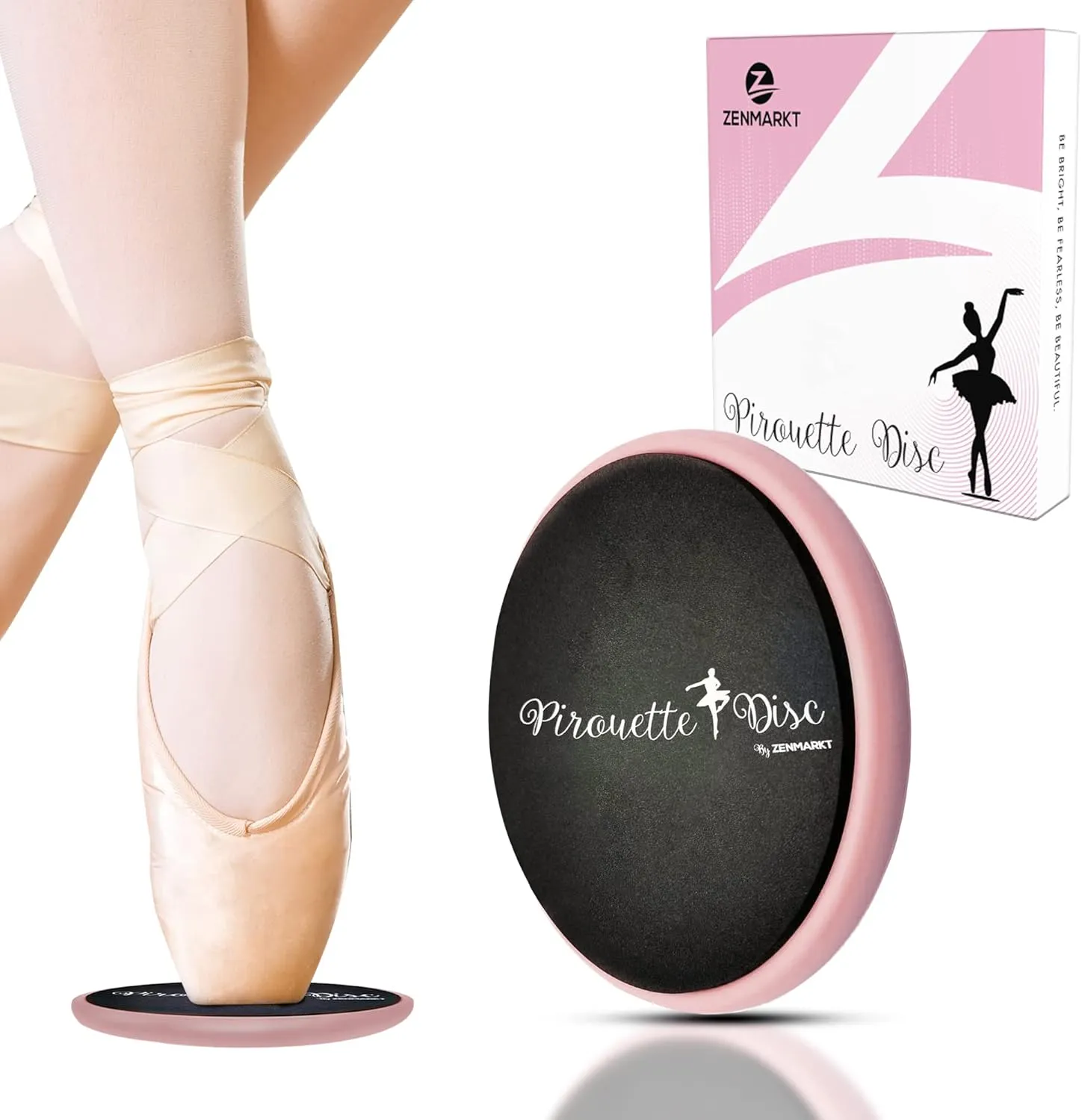 Ballet Pirouette Disc for Dancers - Portable Turn Disc for Dancing on Releve, Gymnastics and Ice Skaters - for Better Pirouette Technique, Releve, Turns and Dance Spinning