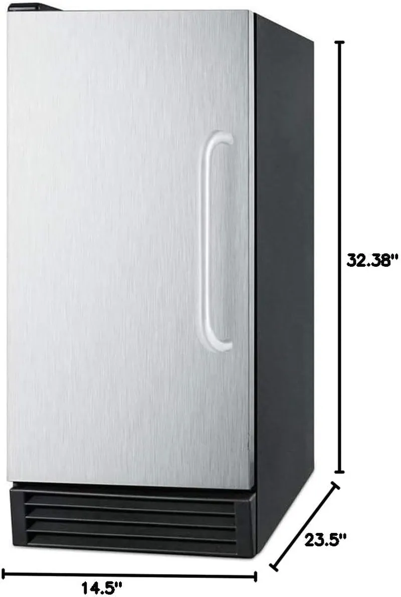 BIM44GADA ADA Compliant Nsf-Listed Auto Defrost 50 Lbs Clear Icemaker with Internal Pump for Built-In or Freestanding Use Undercounters,