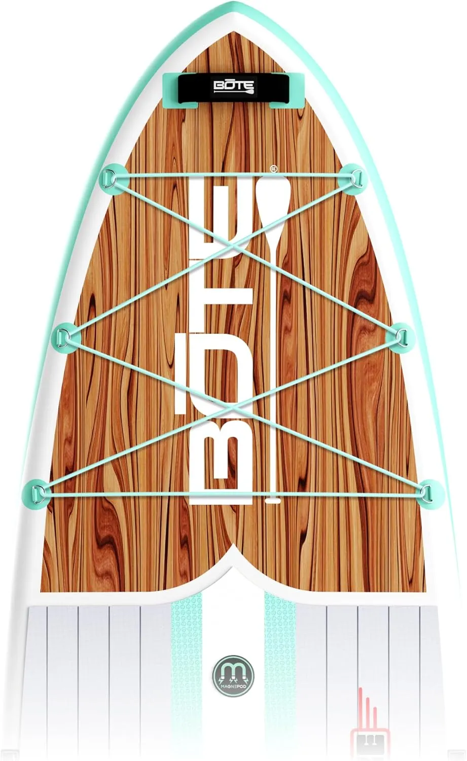 BOTE 10' FT 6" Breeze Aero Inflatable Stand Up Paddle Board, MAGNEPod Compatible Blow Up iSUP Great for Adults Kids Family Travel Friendly Multiple Sizes Color Options