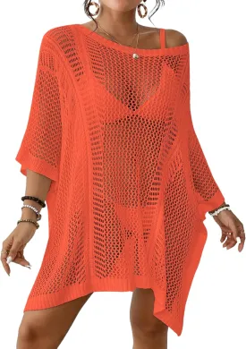 Bsubseach Women's Swimwear Cover Ups for Bathing Suit Crochet Swimsuit Coverup Knit Beach Dresses Vacation Outfits
