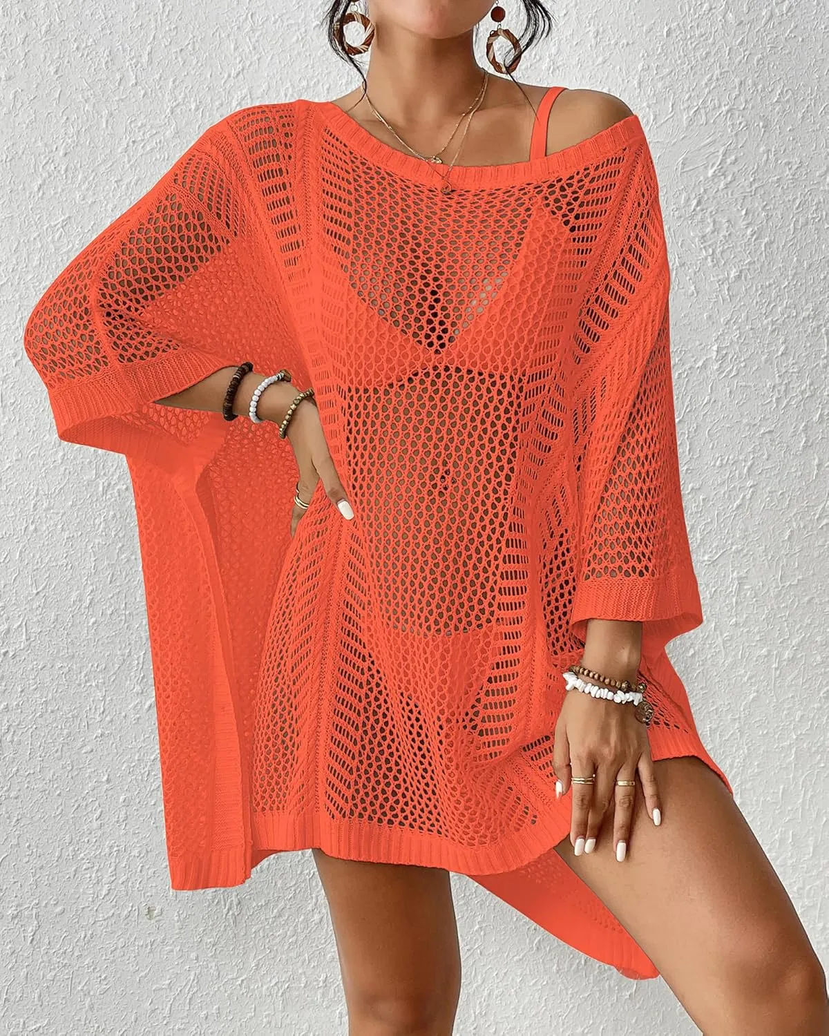 Bsubseach Women's Swimwear Cover Ups for Bathing Suit Crochet Swimsuit Coverup Knit Beach Dresses Vacation Outfits