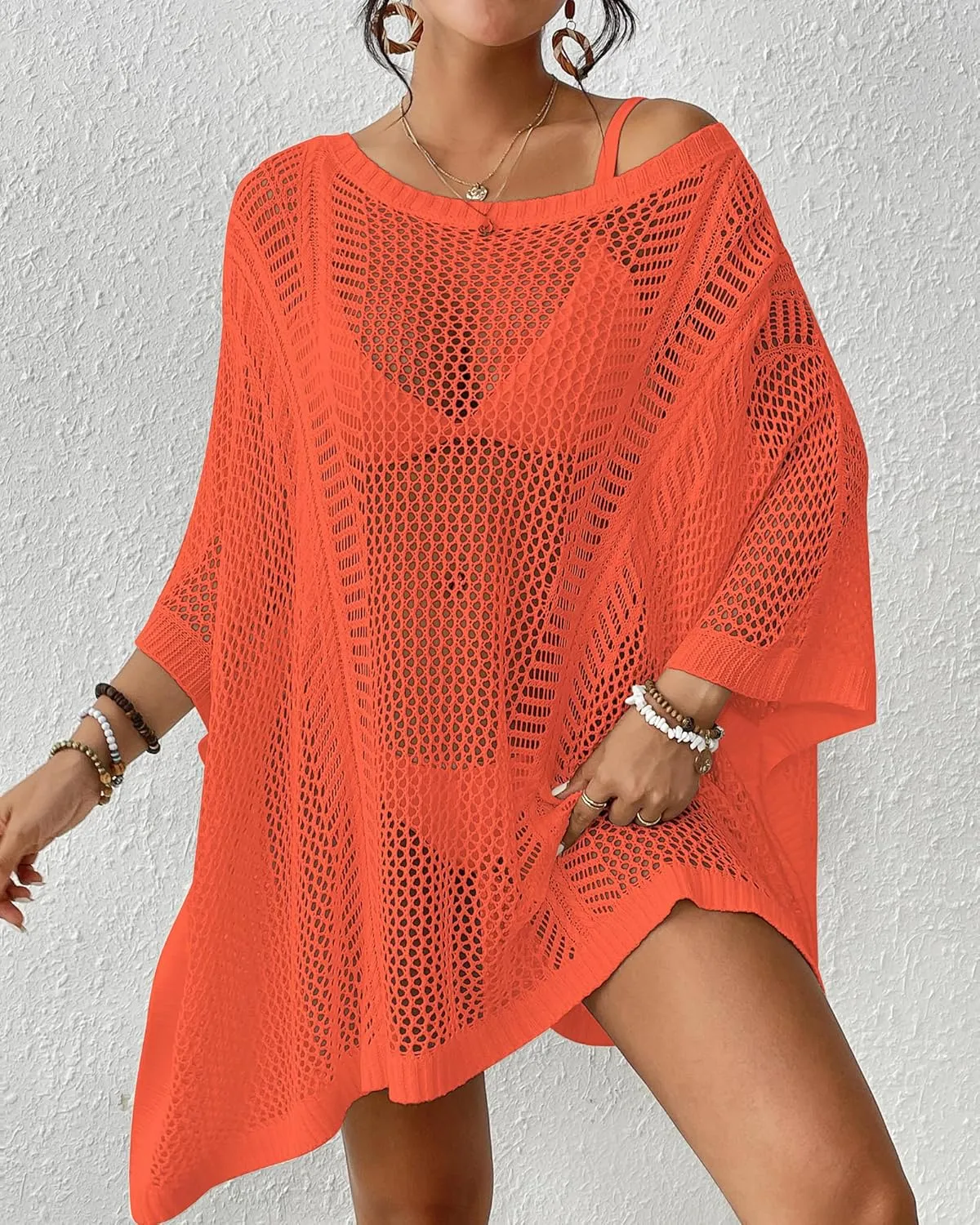 Bsubseach Women's Swimwear Cover Ups for Bathing Suit Crochet Swimsuit Coverup Knit Beach Dresses Vacation Outfits