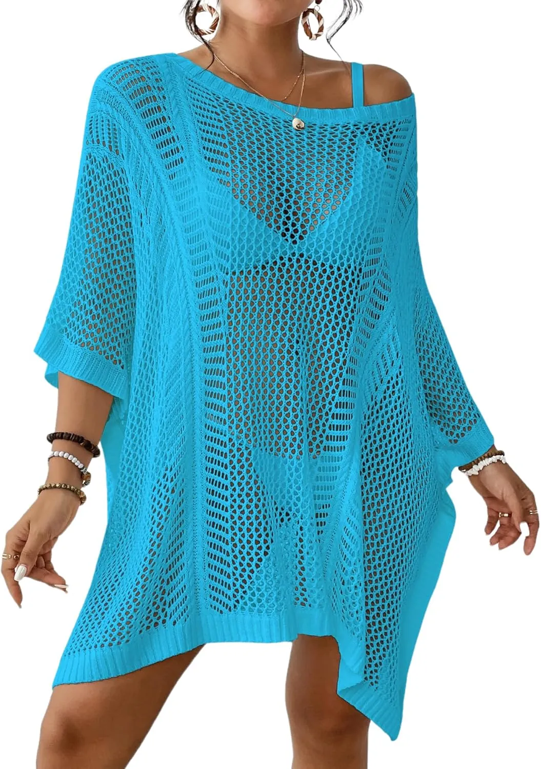 Bsubseach Women's Swimwear Cover Ups for Bathing Suit Crochet Swimsuit Coverup Knit Beach Dresses Vacation Outfits