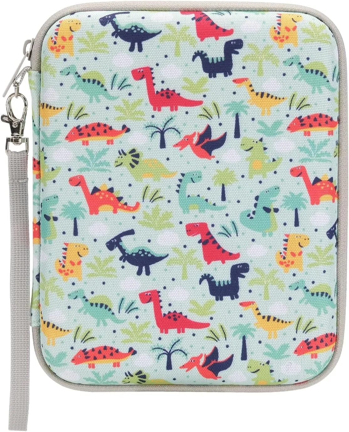 Card Case for Yoto cards, Soft Portable Folder with Zipper & 80 Pockets Player & Mini Audiobook Cards, Card Binder Holder with Sleeves for Travel (Dino)