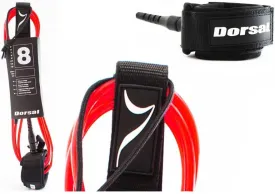 DORSAL Surf Leash for Surfboard Longboard SUP Leg Rope (Sizes 6FT 7FT 8FT 9FT 10FT)