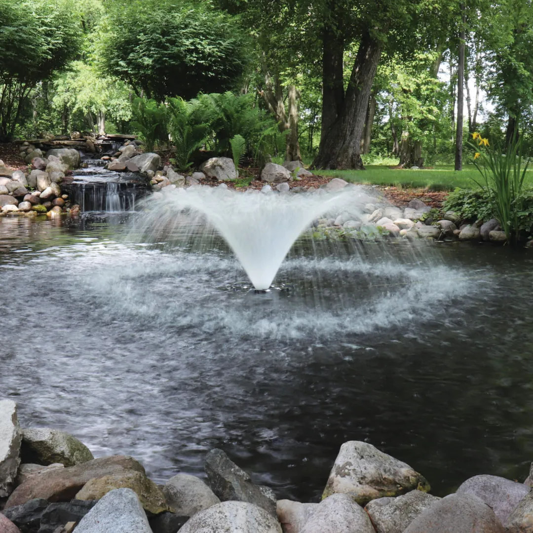 EasyPro Starburst Mini Floating Pond Fountain with Super Bright LED Lights