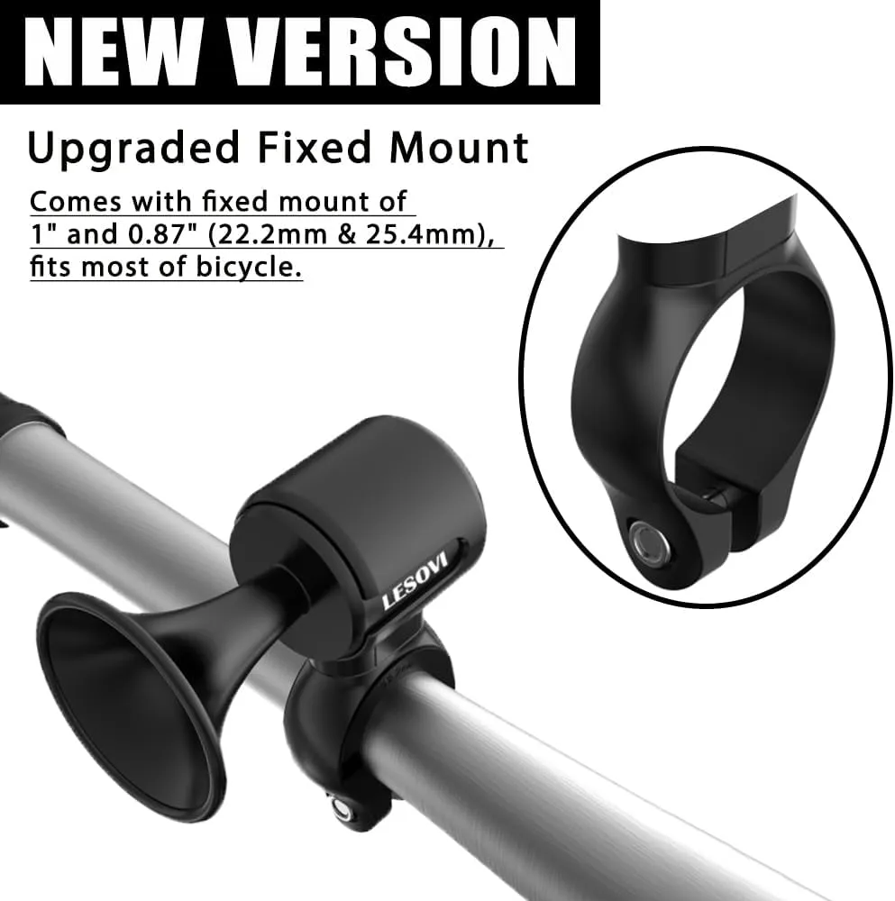 Electric Bike Horn, 120dB Electronic Bicycle Bell with 300mAh Rechargeable Battery Operated/IPX5 Waterproof, Loud Bike Bell for Adults/Kids