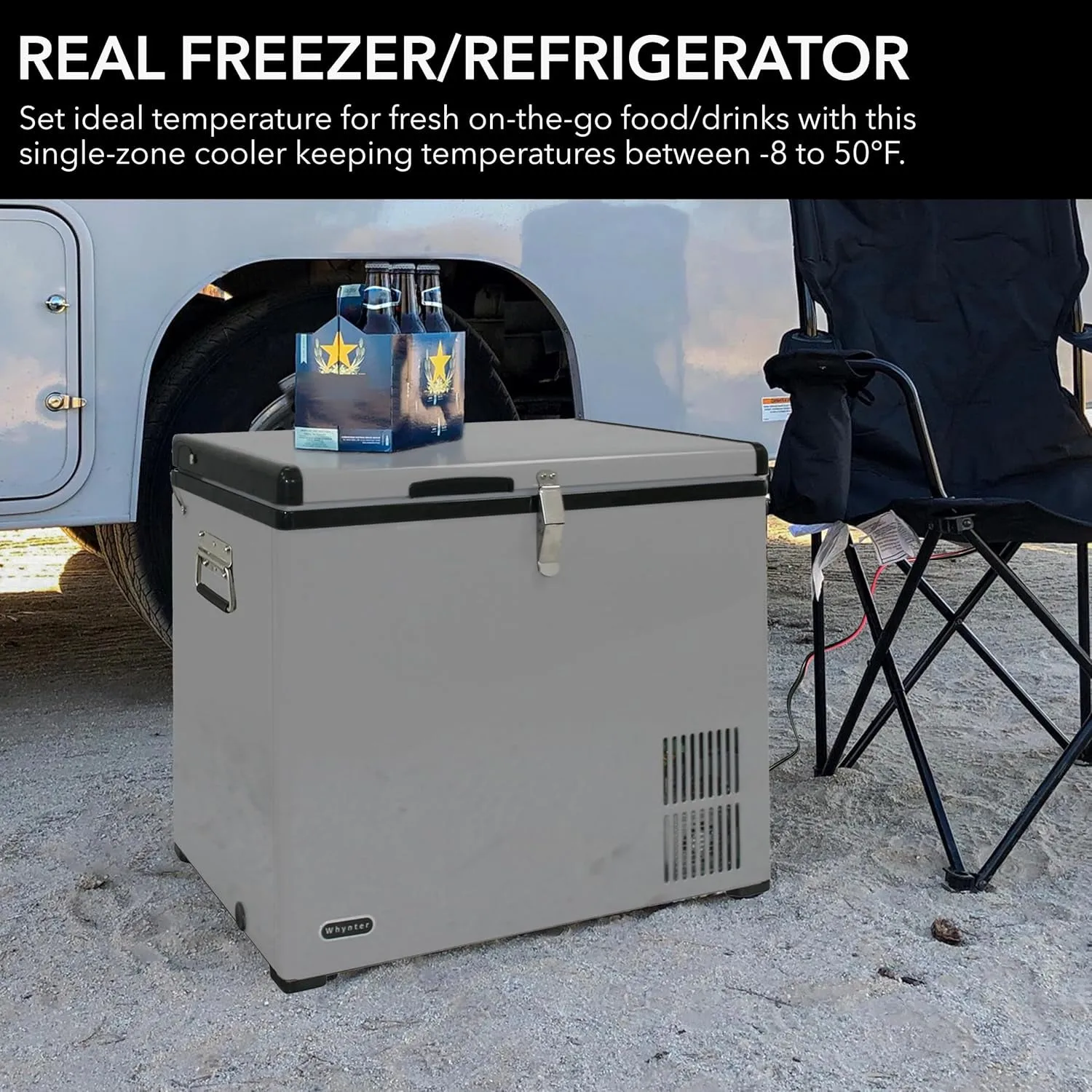 FM-65G 65 Quart Portable Refrigerator and Deep,