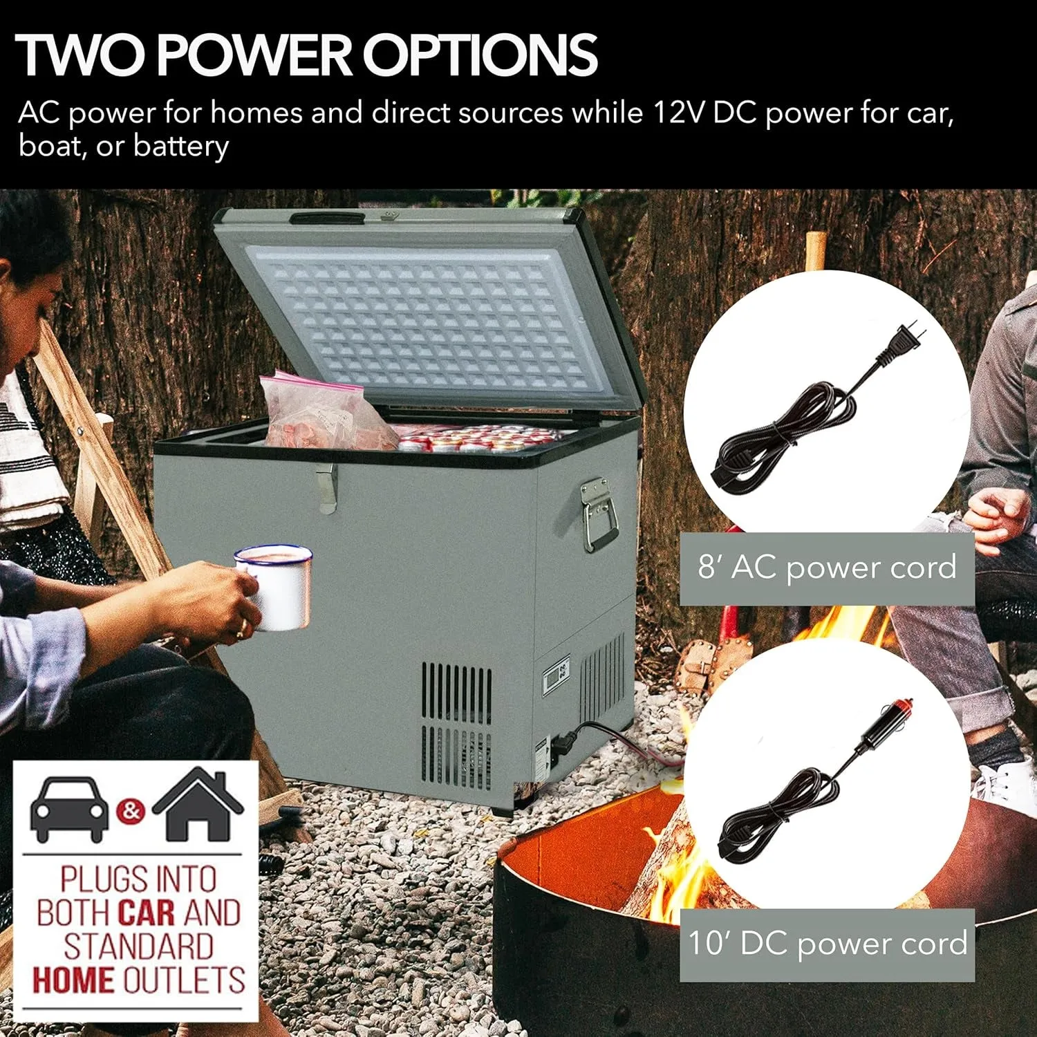 FM-65G 65 Quart Portable Refrigerator and Deep,