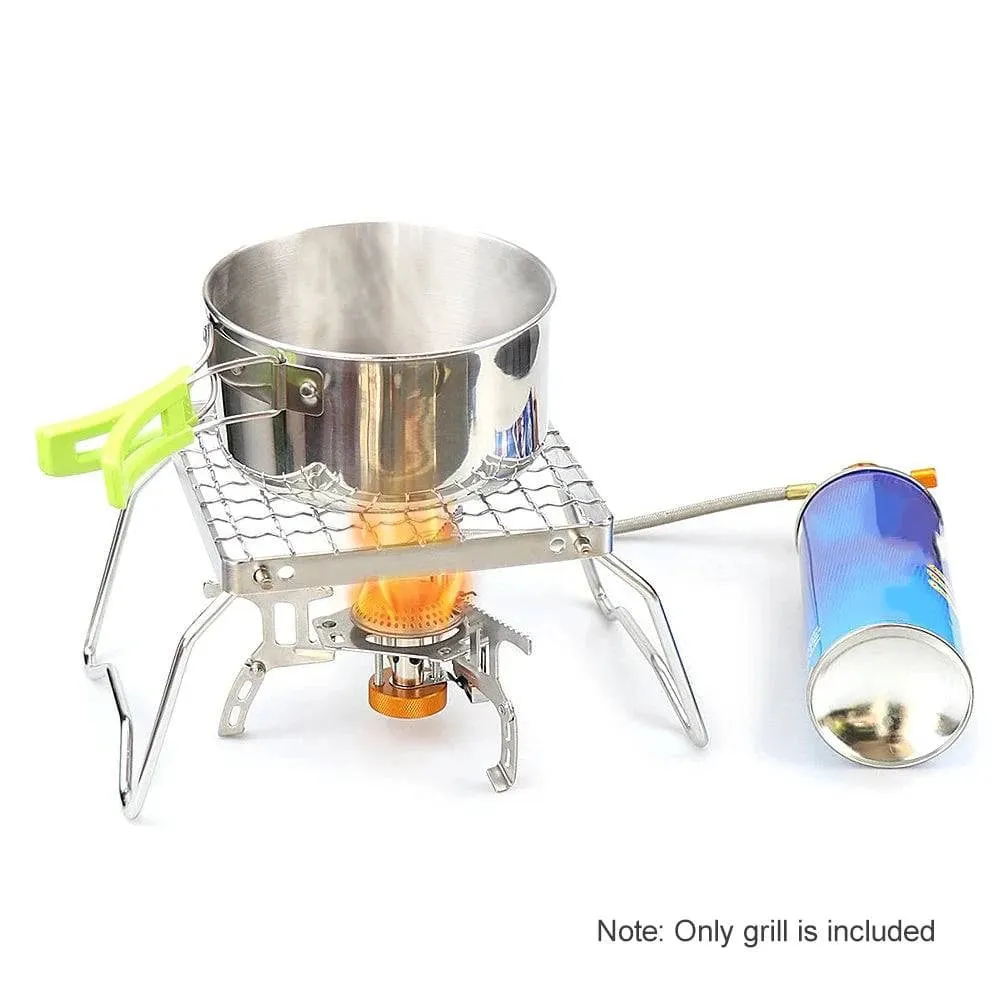 Folding Stove Stand Mini Stainless Steel Grill Barbecue Grill BBQ Net Ultralight Rack for Outdoor Camping Survival Eequipment