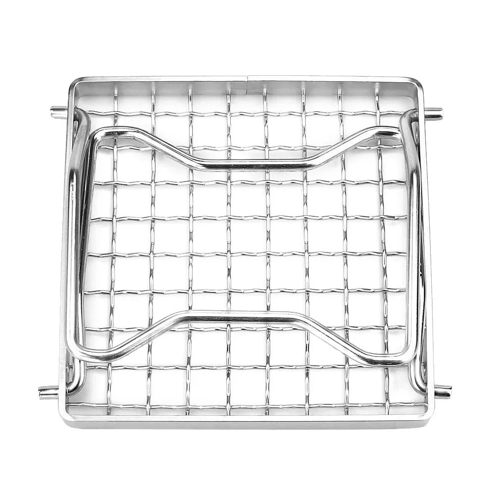 Folding Stove Stand Mini Stainless Steel Grill Barbecue Grill BBQ Net Ultralight Rack for Outdoor Camping Survival Eequipment
