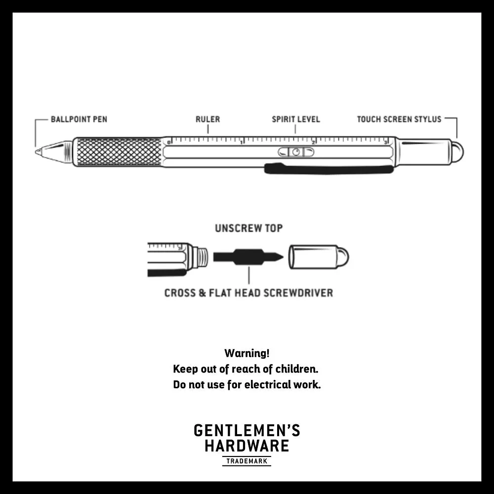 Gentlemen's Hardware 6-in-1 Tooling Pen