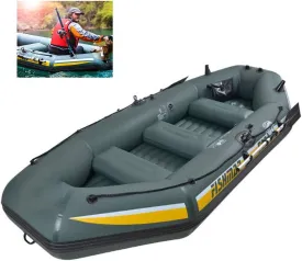 Inflatable Boat with Oars for Kids Inflatable Rafts for Adults Heavy Duty Inflatable Sport Tender Dinghy Boat Inflatable Rafts