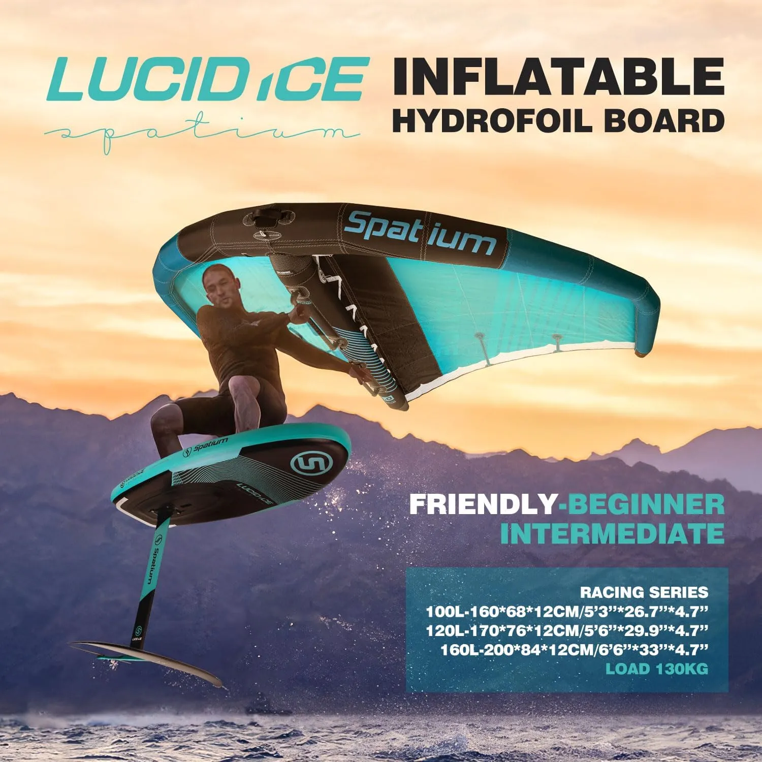 Inflatable Hydrofoil SUP Paddle Board for Surfing - Surfing Board With Hydrofoil