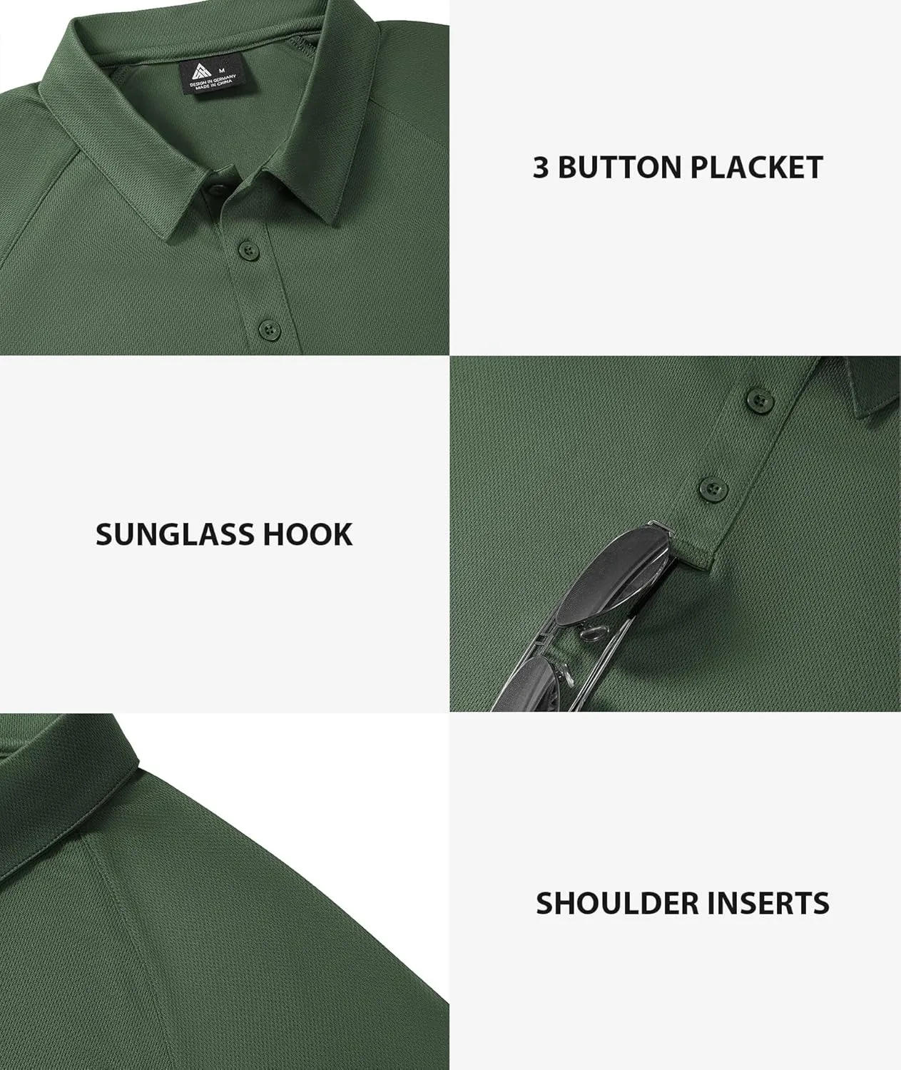 JACKETOWN 3 Pack Mens Polo Shirts Short Sleeve Golf Shirt Performance Moisture-Wicking Athletic Casual Collared Shirts