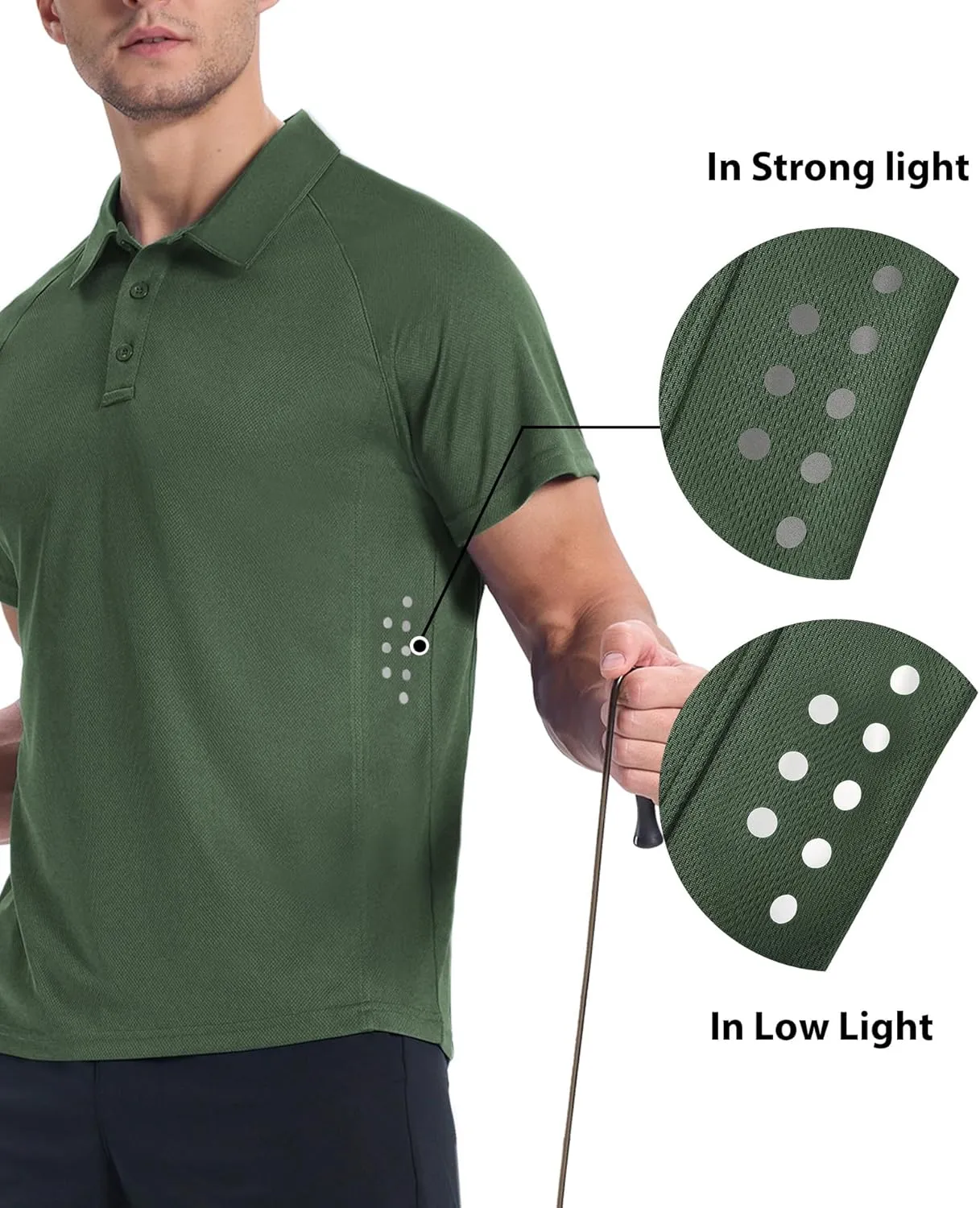 JACKETOWN 3 Pack Mens Polo Shirts Short Sleeve Golf Shirt Performance Moisture-Wicking Athletic Casual Collared Shirts