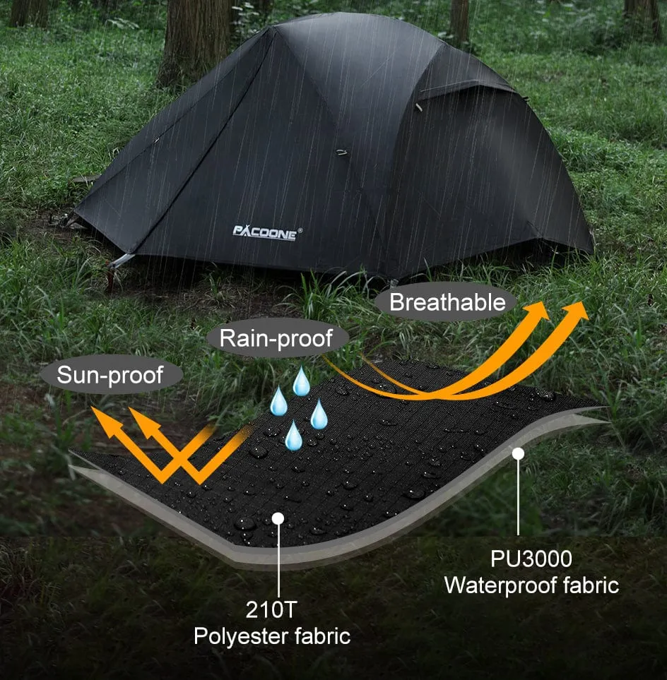 PACOONE - Premium Ultralight 20D Nylon Camping Tent