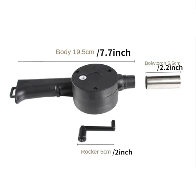 Portable Hand-Operated Blower for BBQ, Camping, and Fire Making