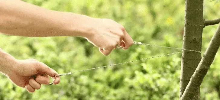 Portable Stainless Steel Wire Saw Universal Emergency 73cm Hand Chain Saw Cutter Hunting Camping Hiking Travel Survival Tool