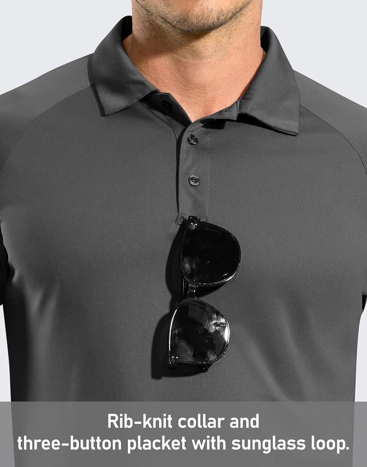 Pudolla Men's Long Sleeve Golf Polo Shirt UPF 50  Lightweight Sun Protection Cool SPF Hiking Shirts for Men