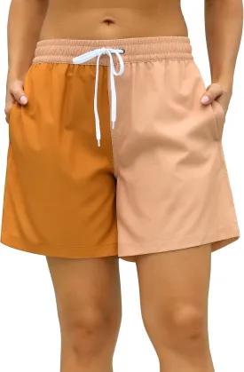 Rocorose Women's Board Shorts Quick Dry Summer Sports Drawstring Beach Trunks Built-in Liner with Pockets