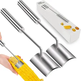Stainless Steel Corn Peeler & Stripper - Long Handle, 2 Pcs - Home & Outdoor Dining