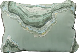 Thermarest Compressible Pillow Cinch Regular Sage Topo Waves