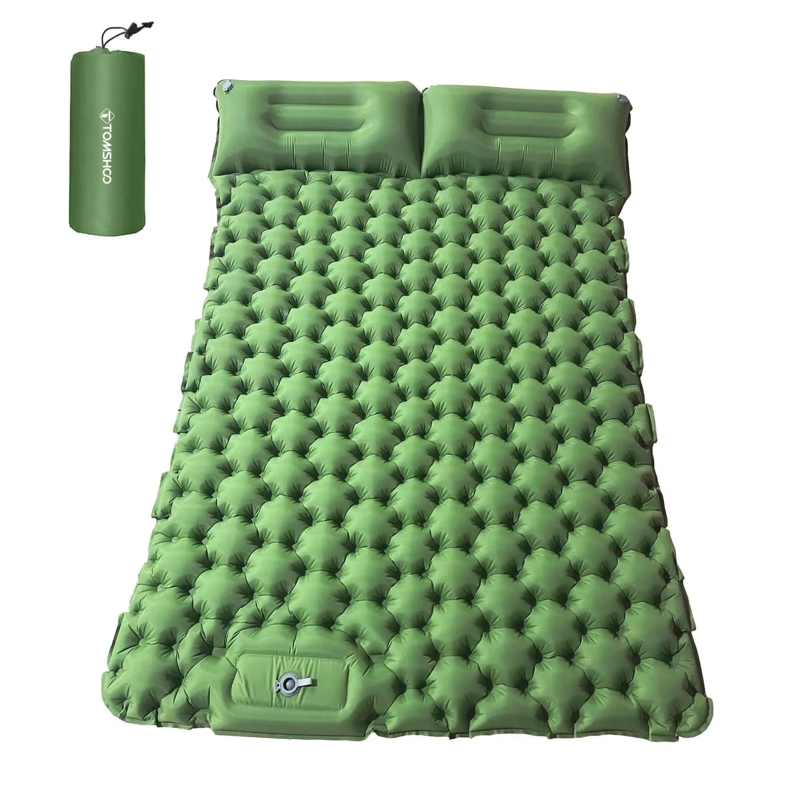 Tomshoo Inflatable Mattress 2 Person Camping Mat with Air Pillow Portable Air Mattress Waterproof Backpacking Sleeping Pad