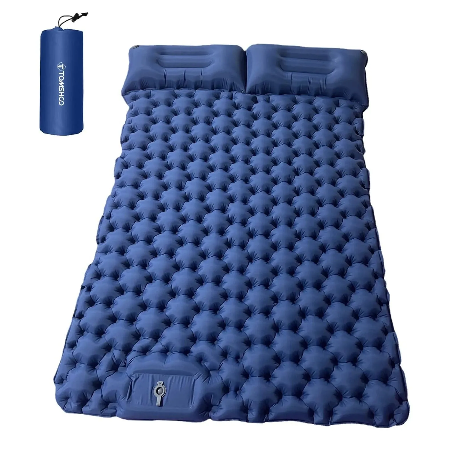 Tomshoo Inflatable Mattress 2 Person Camping Mat with Air Pillow Portable Air Mattress Waterproof Backpacking Sleeping Pad