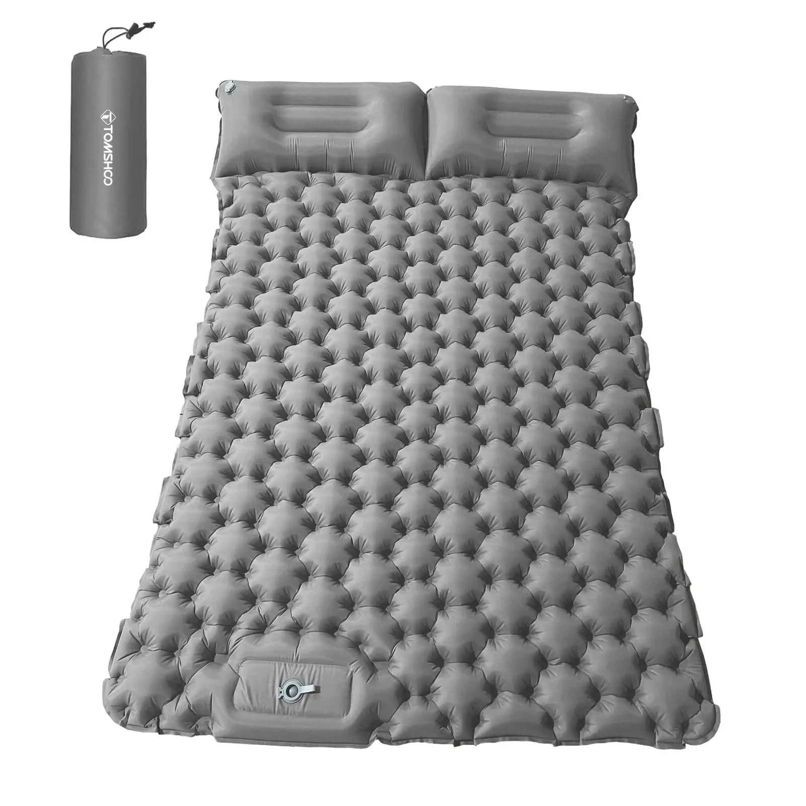Tomshoo Inflatable Mattress 2 Person Camping Mat with Air Pillow Portable Air Mattress Waterproof Backpacking Sleeping Pad