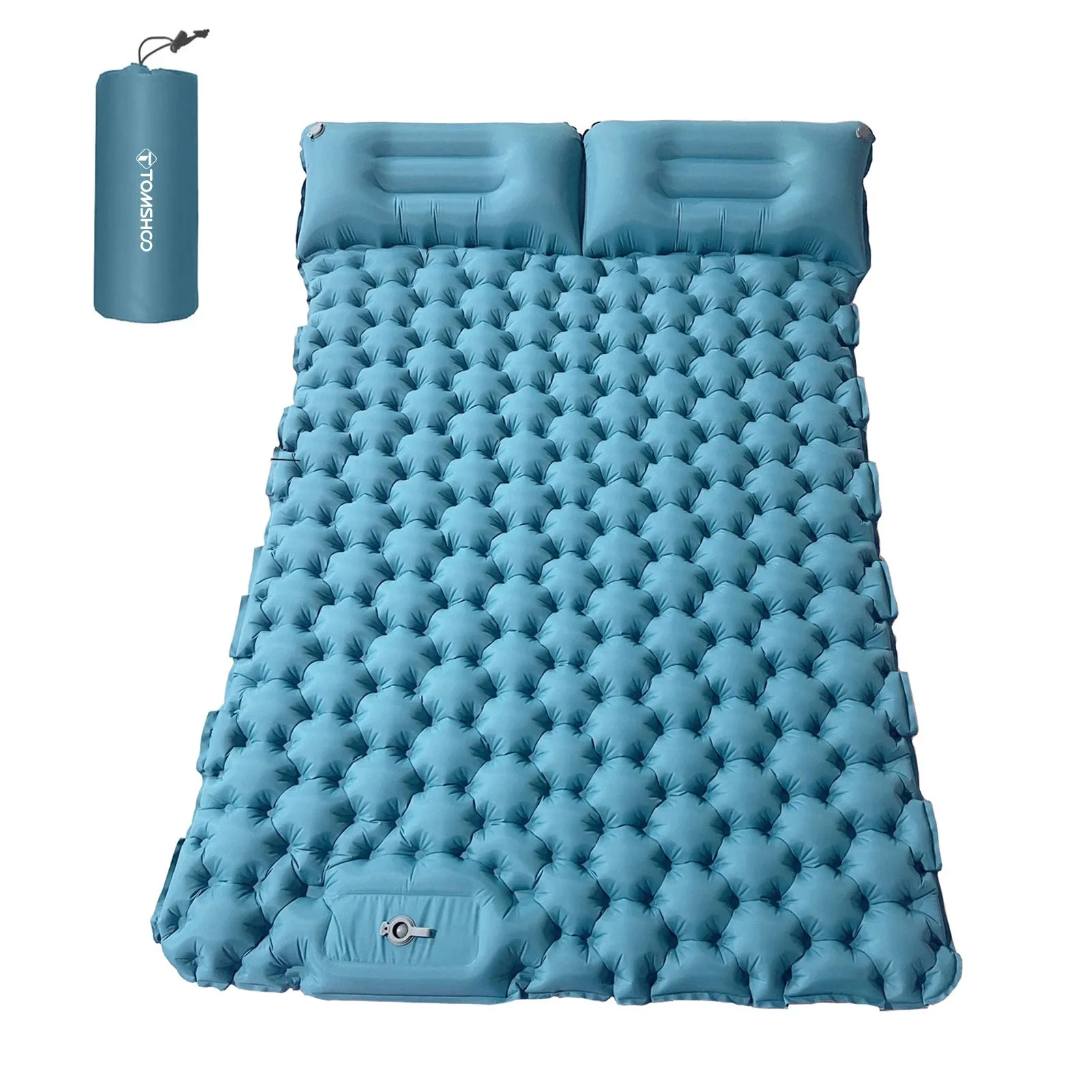 Tomshoo Inflatable Mattress 2 Person Camping Mat with Air Pillow Portable Air Mattress Waterproof Backpacking Sleeping Pad