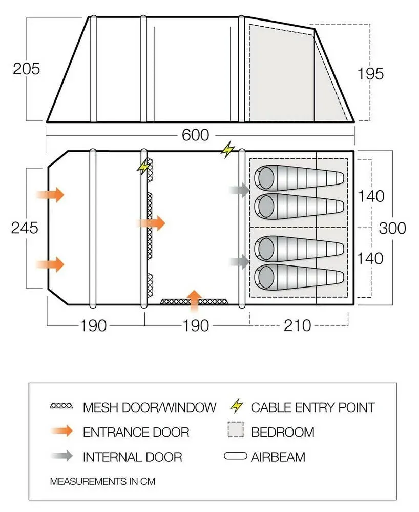 Vango Joro Air 450 Sentinel Eco Dura Package Tent