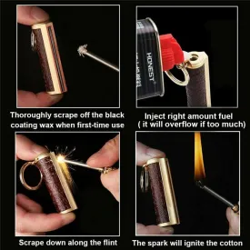 WIZOLA Animal Shape Permanent Match, Waterproof EDC Fire Starter, 10000 Times Reusable Keychain Match Flint Fire Starter