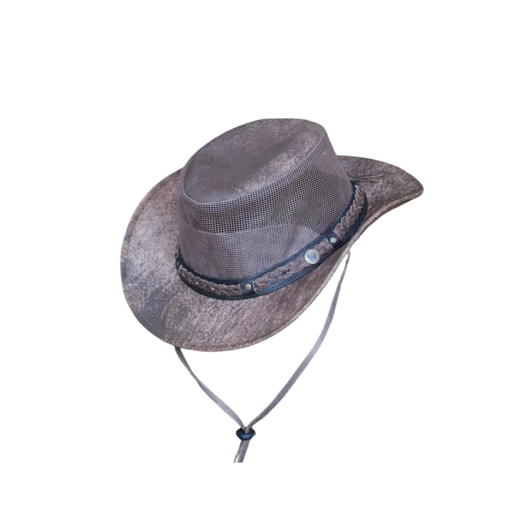 Wombat Foldable Leather Top Hat