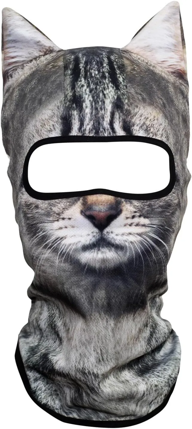 WTACTFUL 3D Stand Ears Animal Balaclava Face Mask for Music Festivals, Raves, Ski, Halloween, Party Outdoor Activities