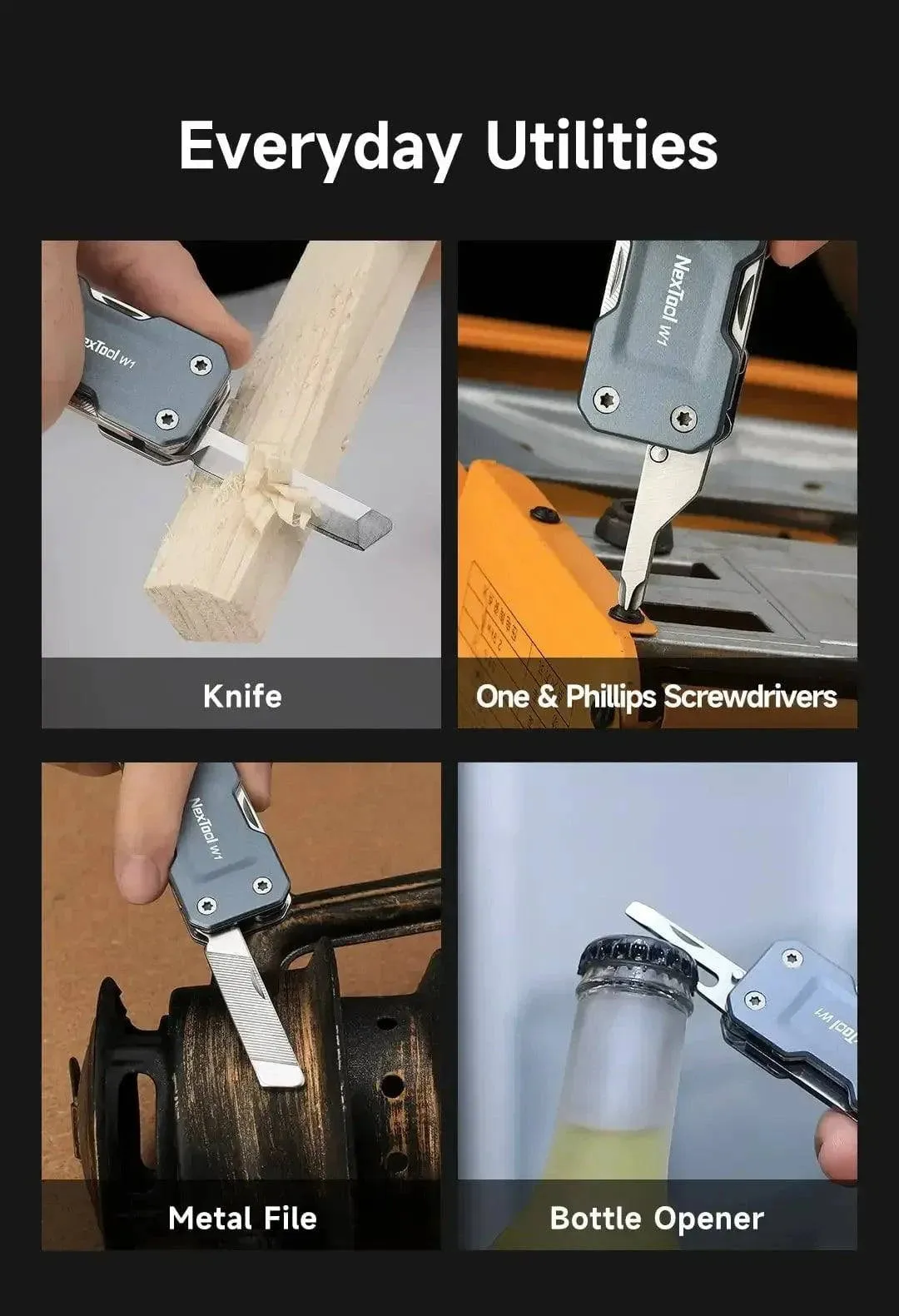 Xiaomi Nextool Multi-functional Mini Wrench Multi-tool Portable Folding Knife File Screwdriver Camping Emergency CombinationTool