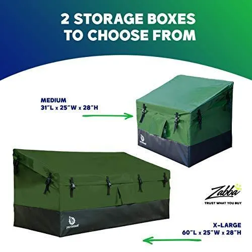 YardStash YSSB02 Outdoor Storage Deck Box, Medium, Green